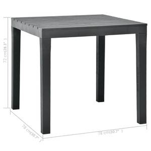 Salon de jardin (lot de 3) 3003620 Gris - Matière plastique - 78 x 72 x 78 cm