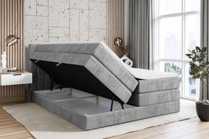 Boxspringbett EDITA KING Grau - Breite: 140 cm