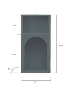 Nachttisch aus MDF Dunkelgrau Grau