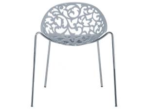 Chaise de salle à manger MUMFORD Gris - Gris lumineux - Argenté