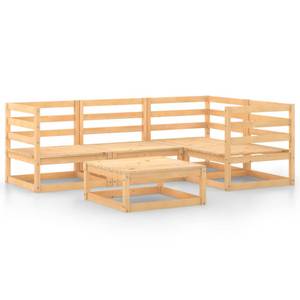 Garten-Lounge-Set (5-teilig) 3009928-2 Braun - Massivholz - Holzart/Dekor - 70 x 30 x 70 cm