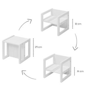 Sitzhocker Roba Basic Weiß - Holzwerkstoff - 30 x 30 x 30 cm