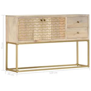 Buffet 286500 Doré - Bois massif - Bois/Imitation - 30 x 75 x 120 cm