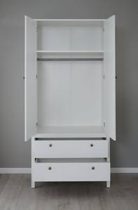 l' armoire Ory Blanc - En partie en bois massif - 91 x 192 x 51 cm