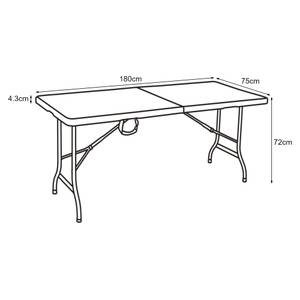 Table pliante Ljusnarsberg Noir - 75 x 72 x 180 cm