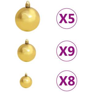 künstlicher Weihnachtsbaum 3009444 Bronze - Gold - Grün - 96 x 120 x 96 cm