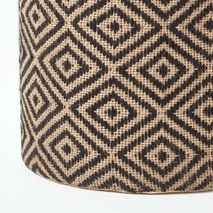 Designer Hocker Ottoman Pouf rund Schwarz - Textil - 40 x 42 x 40 cm