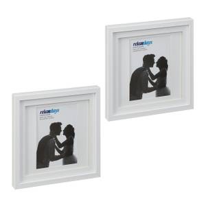 Lot de 2 cadres photo 25 x 25 cm Blanc