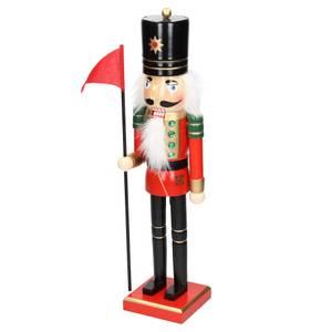 Nussknacker Figur handbemalt Schwarz - Rot