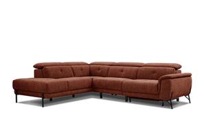 Ecksofa Avena (5-Sitzer mit Relax) Dunkelorange - Ecke davorstehend links