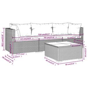 Garten-Lounge-Set (4-teilig) 3013629-7 Braun - Rot