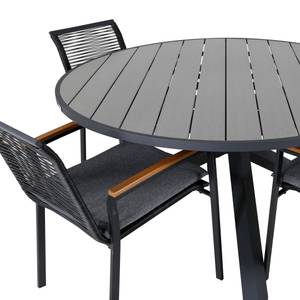 Ensemble de salon de jardin Parma Noir - Rotin - 140 x 73 x 140 cm