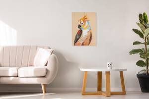 Tableau Portrait of a Cockatoo Bois massif - Textile - 50 x 70 x 4 cm