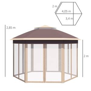 Faltpavillon 84C-120MX Metall - 405 x 285 x 405 cm