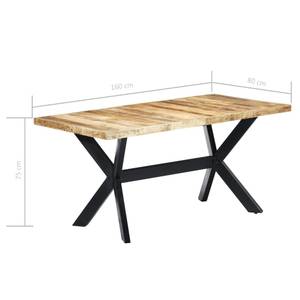 Table de salle à manger 298661-2 Marron chevreuil - 80 x 160 cm