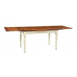 Table Manger Rustique Imitation noyer - Blanc