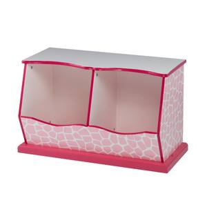 Meuble de rangement enfant en bois Rose foncé - Bois massif - 36 x 48 x 82 cm