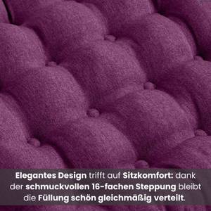 Sitzkissen gesteppt (4er-Set) ✓OEKO-TEX Rot - Textil - 40 x 4 x 40 cm