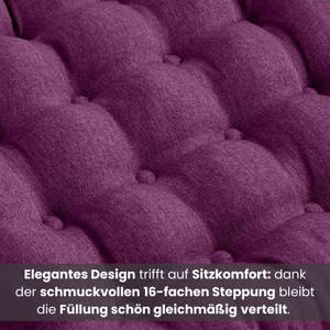 Sitzkissen gesteppt (2er-Set) ✓OEKO-TEX Rot - Textil - 40 x 4 x 40 cm