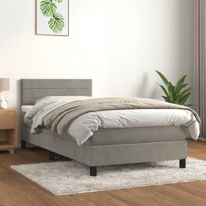 Boxspringbett 3017290-13 Hellgrau - 90 x 203 cm