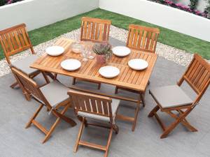 Table pliable CENTO Marron - Bois massif - 140 x 74 x 75 cm