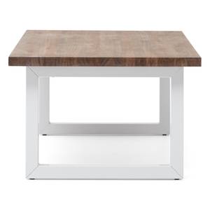 Table Basse iCub Strong 60x120 x43 Blanc Marron clair