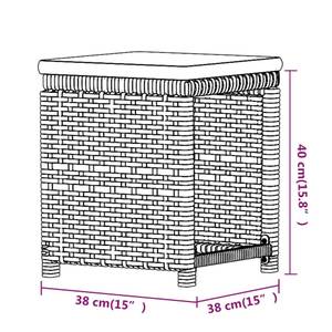 Garten-Lounge-Set Grau - Polyrattan - 70 x 71 x 233 cm