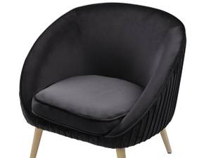 Fauteuil TROMSO Noir - Chêne clair