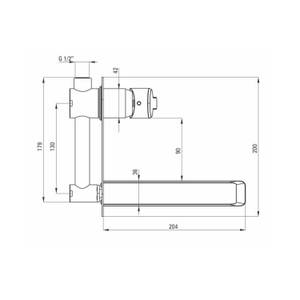 Waschbeckenarmatur Unterputz chrom Silber - Metall - 21 x 6 x 18 cm