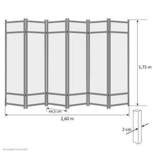 Paravent 5 parties motif bambou 387 Largeur : 220 cm