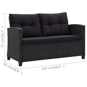 Sofa de jardin (lot de 6) 3002425 Noir