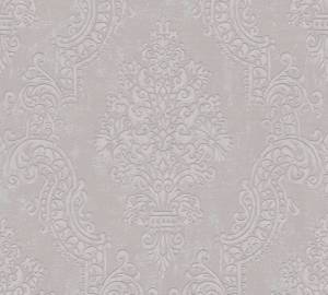 Pure Elegance Ornament-Tapete Beige - Grau