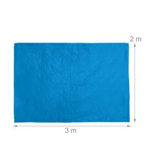 Paroi latérale tonnelle lot de 2 bleu Bleu - Matière plastique - 300 x 200 x 1 cm