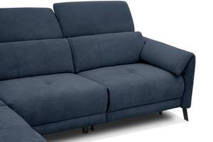 Ecksofa Scala (5-Sitzer mit Relax) Marineblau - Ecke davorstehend links