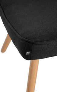 Sessel mit Hocker Garding Schwarz