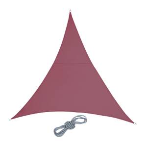 Voile d'ombrage triangle PES rouge foncé 425 x 200 cm