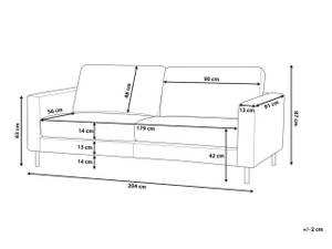 3-Sitzer Sofa SAVALEN Schwarz - Braun - Sandbraun