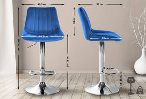 Barhocker Toni 2er Set Blau