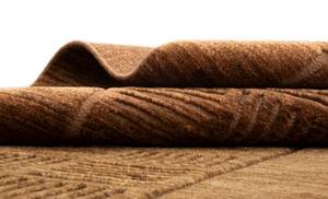 Tapis de couloir Juma Relief II Marron - Textile - 76 x 1 x 270 cm