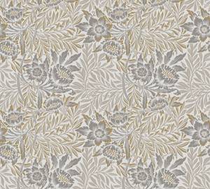 Blumentapete Floral Beige - Grau - Weiß - Gelb