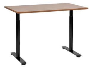 Table à hauteur ajustable DESTIN IV Noir - Chêne foncé - Largeur : 120 cm