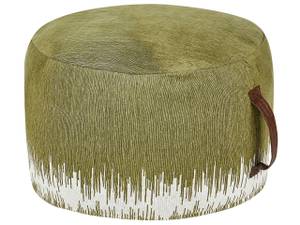 Pouf KAWAI Vert - Vert olive - Blanc