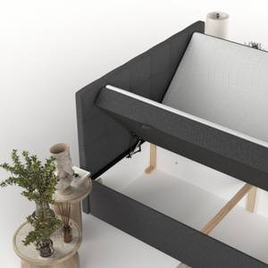 Boxspringbett Lean mit Bettkasten Anthrazit - Breite: 160 cm