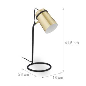 Moderne Schreibtischlampe Schwarz - Gold - Metall - 18 x 42 x 26 cm