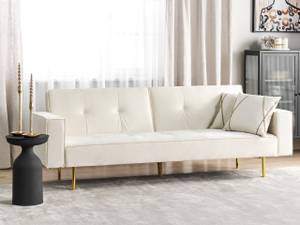 3-Sitzer Sofa VISNES Cremeweiß - Gold - Weiß