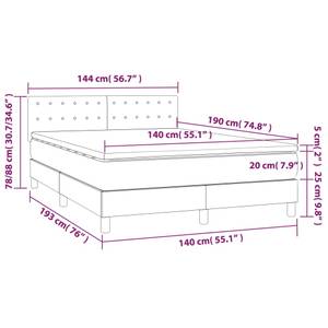 Boxspringbett 3017288-27 Weiß - Holzwerkstoff - 144 x 88 x 193 cm