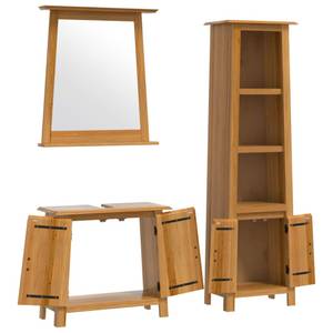 Badmöbel Set 3223462 (3-teilig) Braun - Massivholz - Holzart/Dekor - 70 x 63 x 32 cm