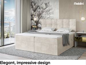 Boxspringbett Raco Creme - Breite: 140 cm - H3