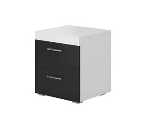 Pack de 2 Tables de chevet Ciro Noir - Blanc - Nombre de pièces dans le lot : 2