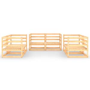 Garten-Lounge-Set Braun - Massivholz - Holzart/Dekor - 70 x 67 x 70 cm